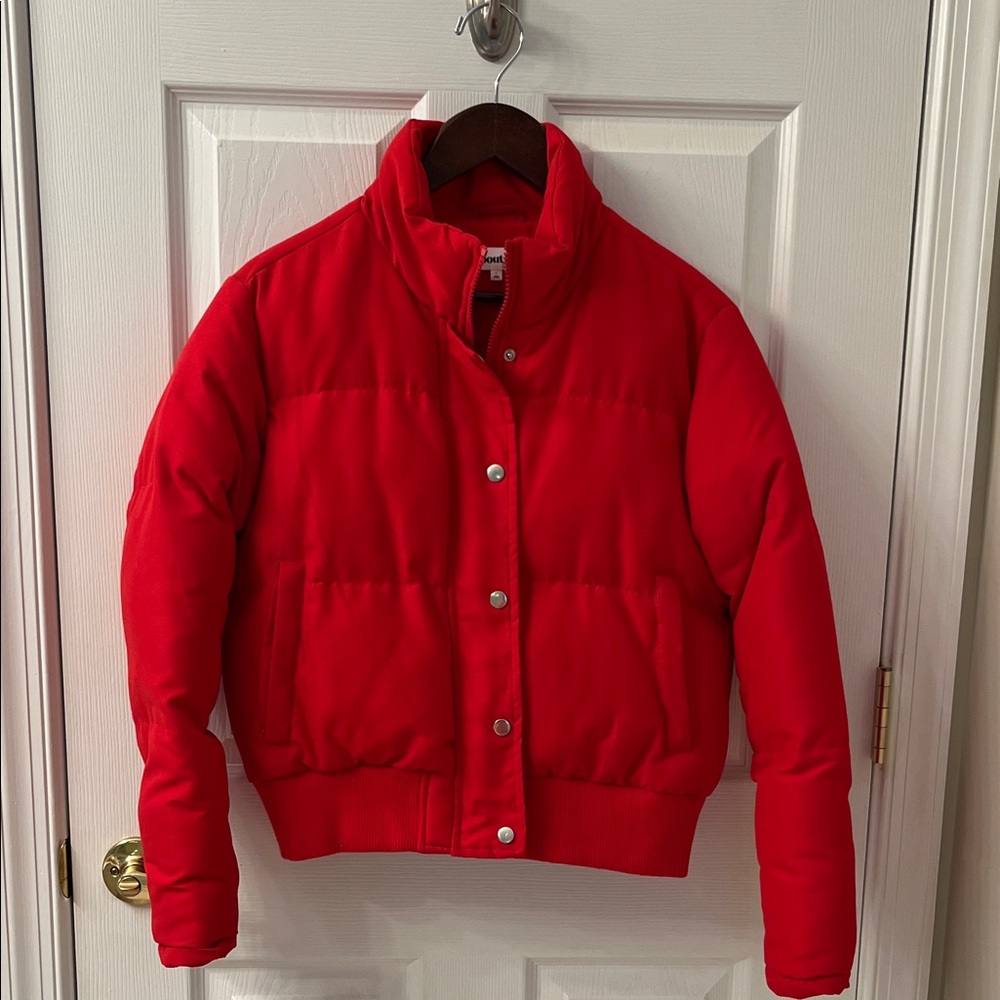 Women's Red Puffer Jacket